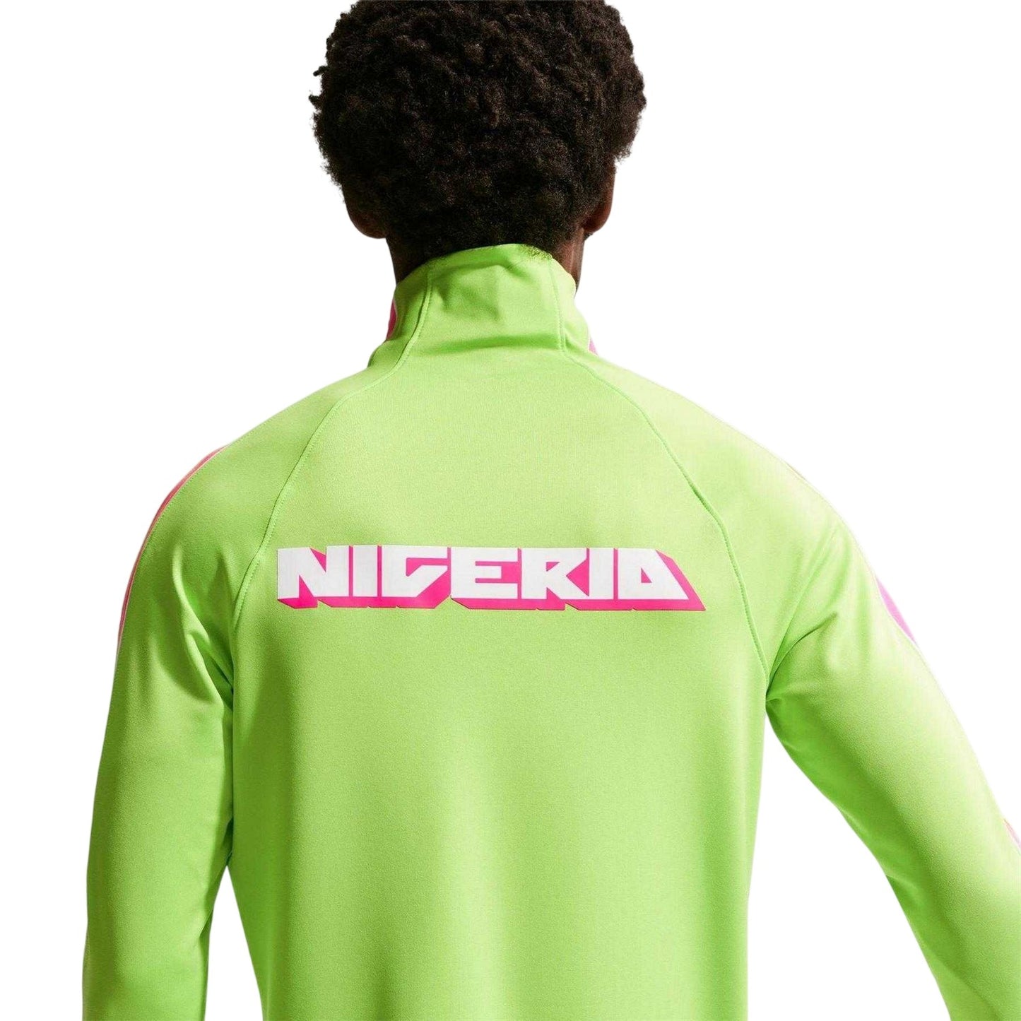 Green-White - Lifestyle - Nike Mens Nigeria FC Slim Long-Sleeved Drill Top