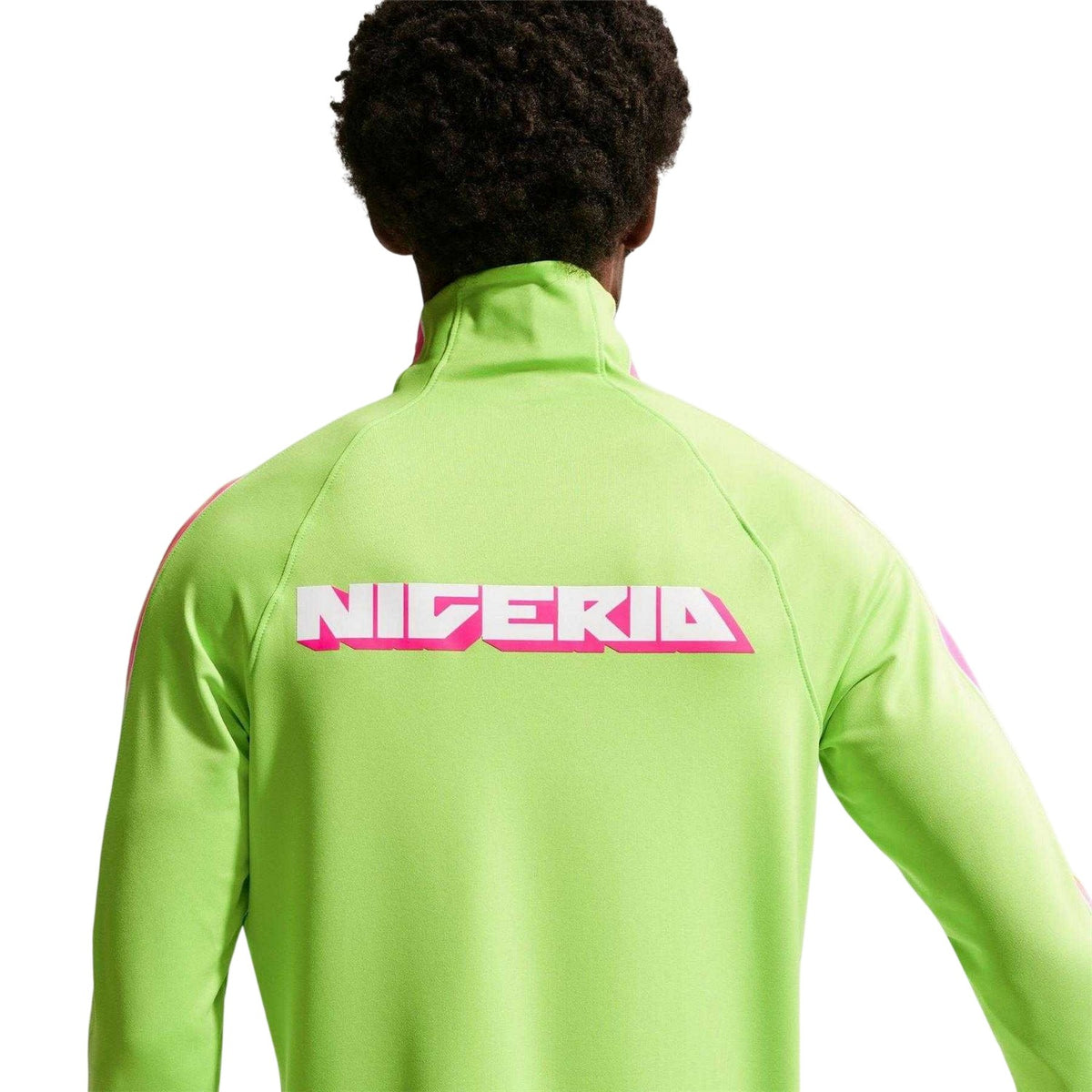 Green-White - Lifestyle - Nike Mens Nigeria FC Slim Long-Sleeved Drill Top