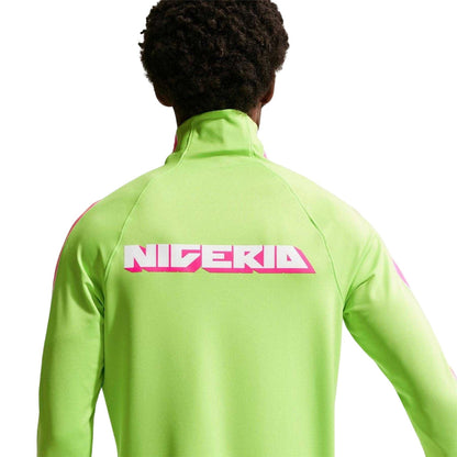 Green-White - Lifestyle - Nike Mens Nigeria FC Slim Long-Sleeved Drill Top