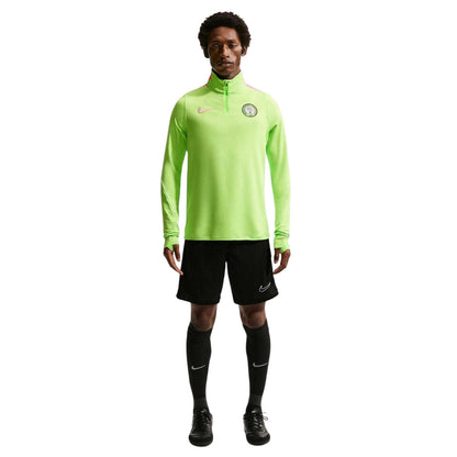 Green-White - Pack Shot - Nike Mens Nigeria FC Slim Long-Sleeved Drill Top