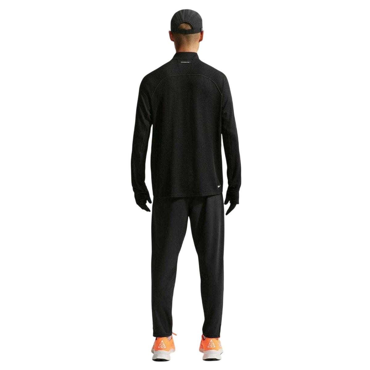 Black-White - Back - Nike Mens Trail Long-Sleeved Running Top