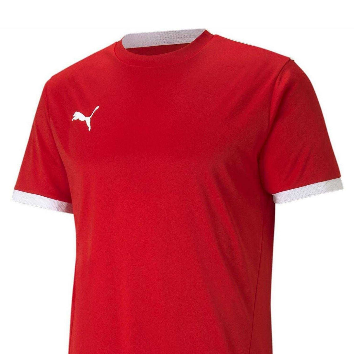 Red-White - Side - Puma Mens TeamLIGA Football Jersey