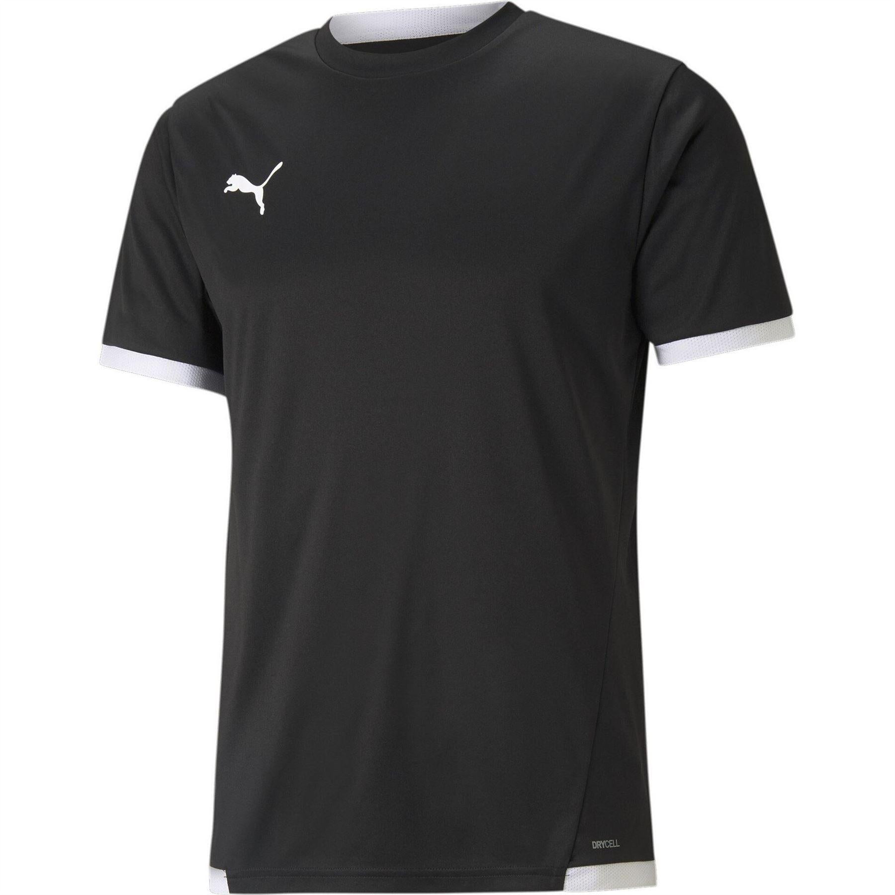 Black-White - Front - Puma Mens TeamLIGA Football Jersey