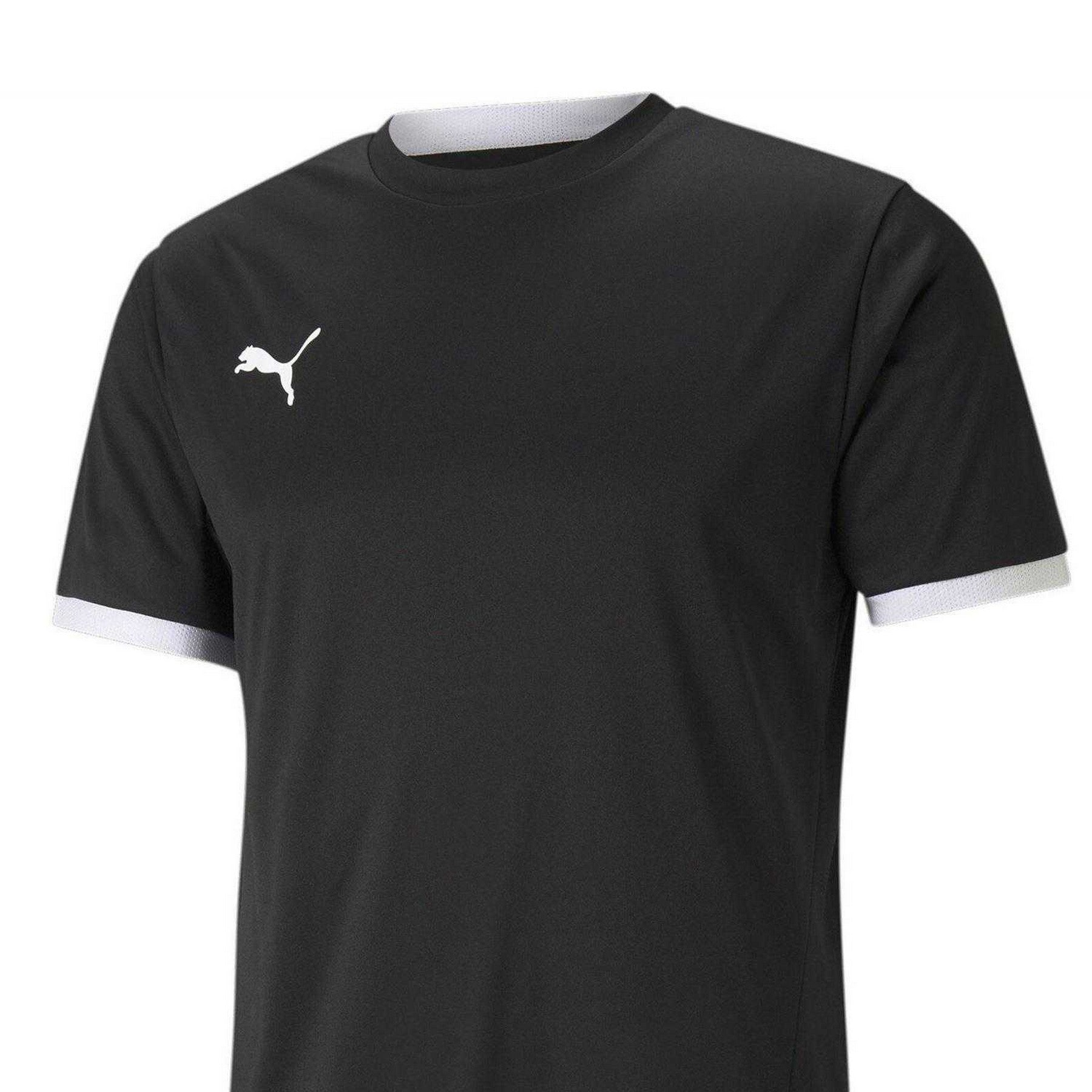 Black-White - Side - Puma Mens TeamLIGA Football Jersey