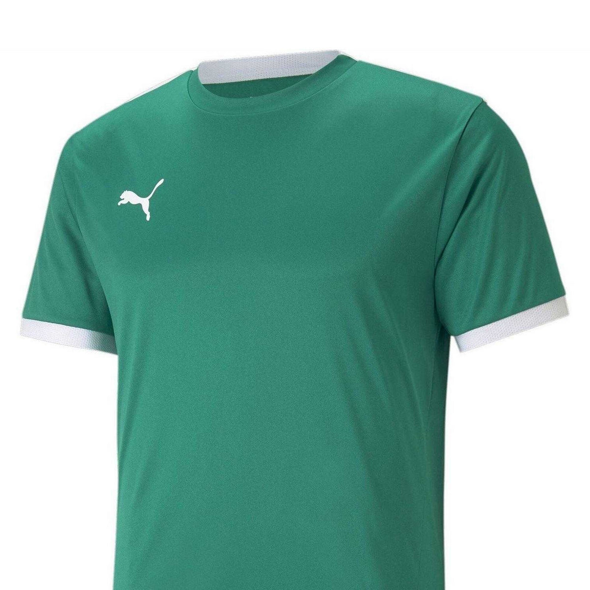 Green-White - Side - Puma Mens TeamLIGA Football Jersey