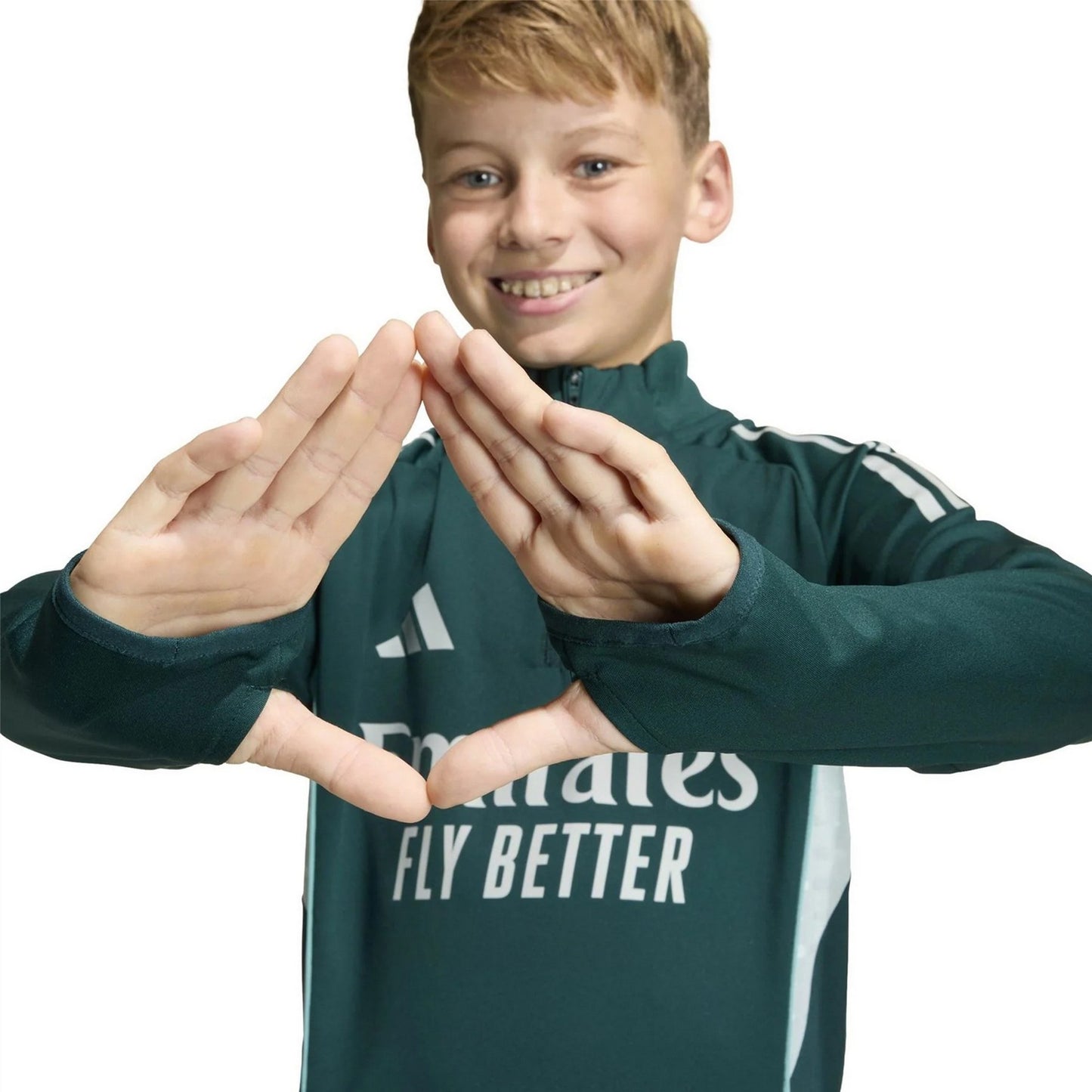 Green-Blue - Side - Adidas Childrens-Kids Tiro 25 Competition Arsenal FC Long-Sleeved Football Track Top
