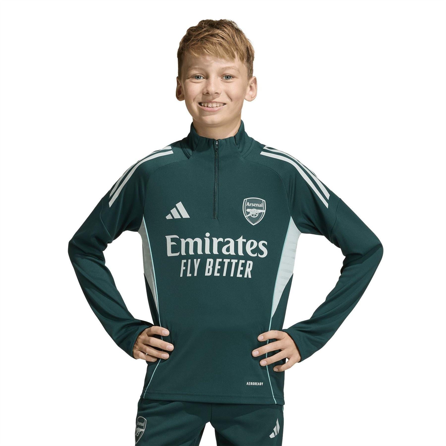 Green-Blue - Lifestyle - Adidas Childrens-Kids Tiro 25 Competition Arsenal FC Long-Sleeved Football Track Top