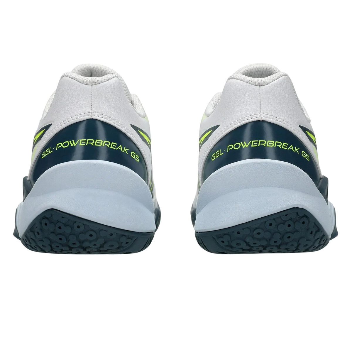 White-Indigo - Back - Asics Childrens-Kids Non Marking Volleyball Shoes