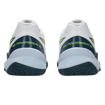 White-Indigo - Back - Asics Childrens-Kids Non Marking Volleyball Shoes