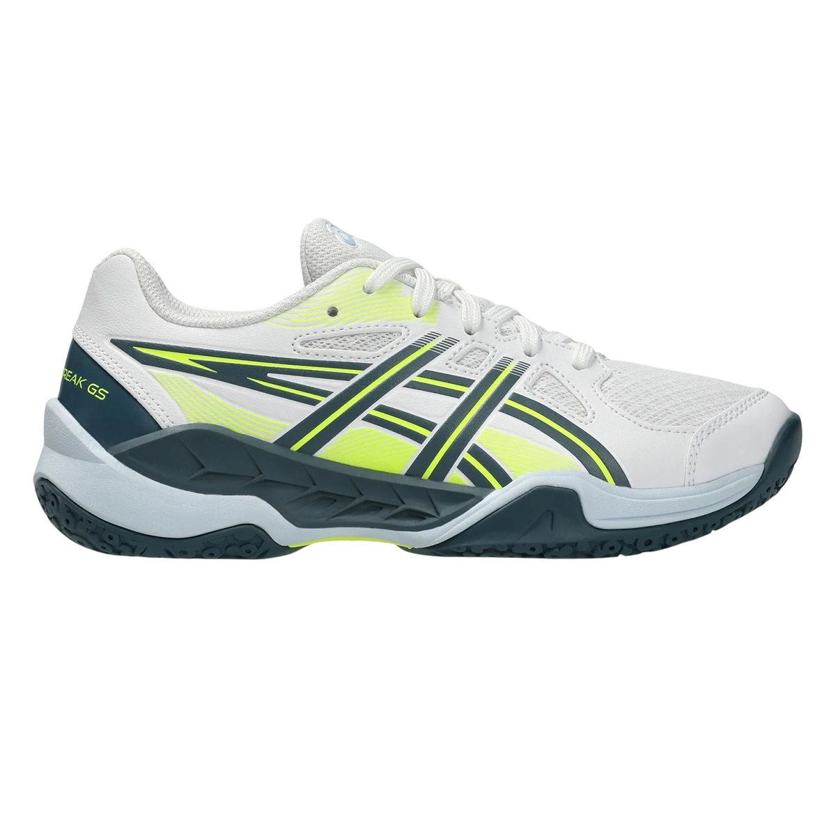 White-Indigo - Front - Asics Childrens-Kids Non Marking Volleyball Shoes