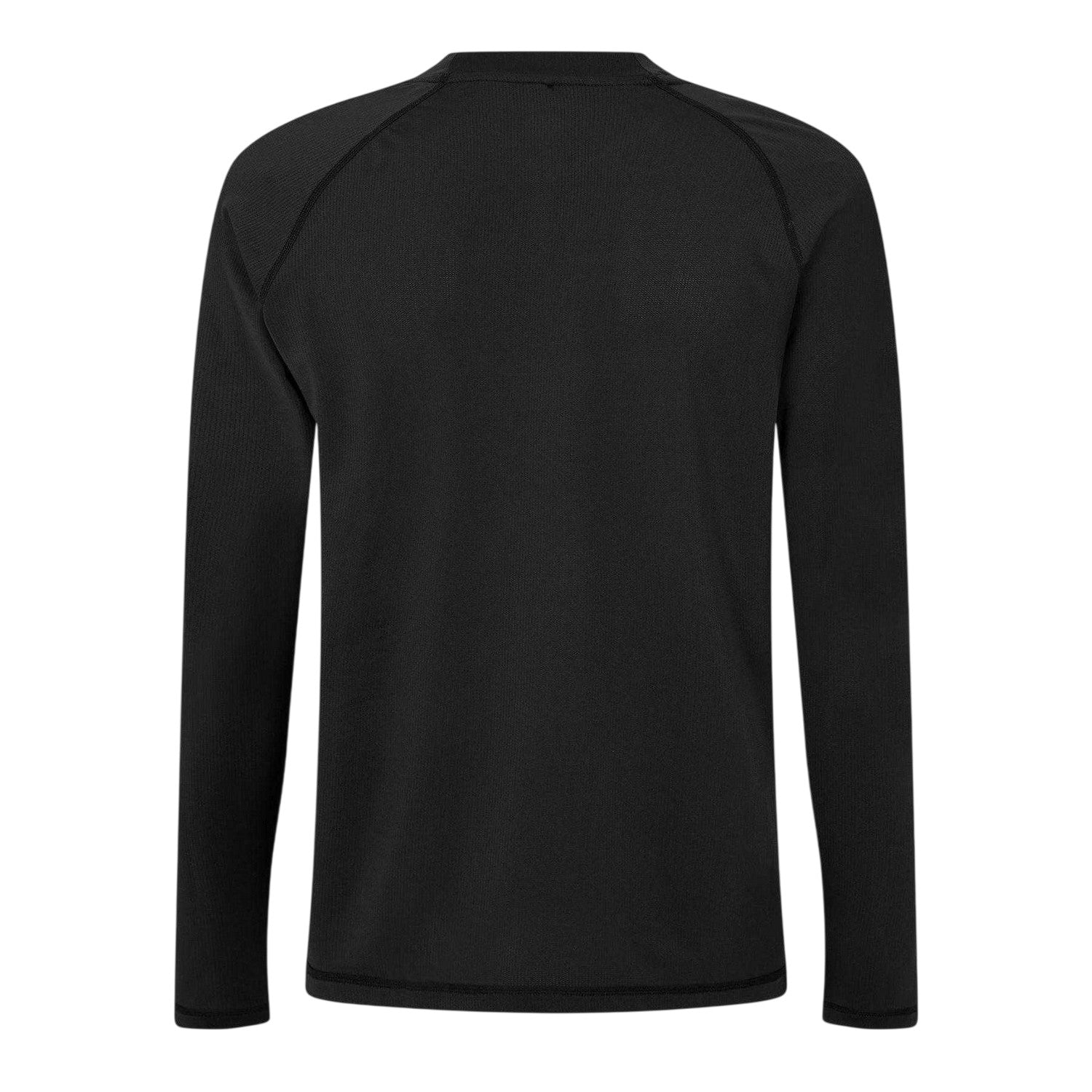 Black - Back - The Couture Club Mens Rubberised Logo Fitted Long-Sleeved Top