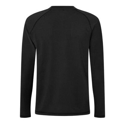 Black - Back - The Couture Club Mens Rubberised Logo Fitted Long-Sleeved Top
