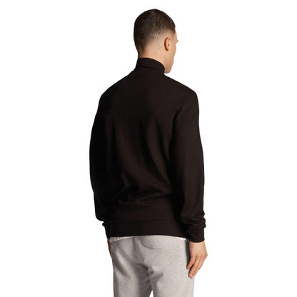 Black - Back - Lyle & Scott Mens Logo Track Jacket