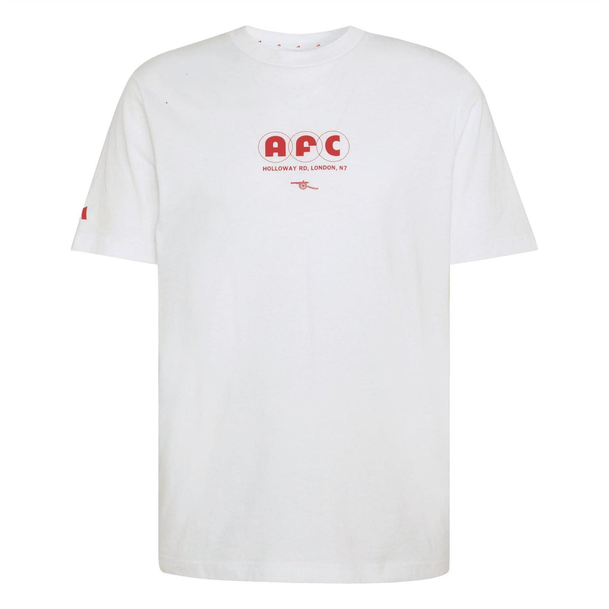 White - Front - Adidas Mens Seasonal Arsenal FC Short-Sleeved T-Shirt