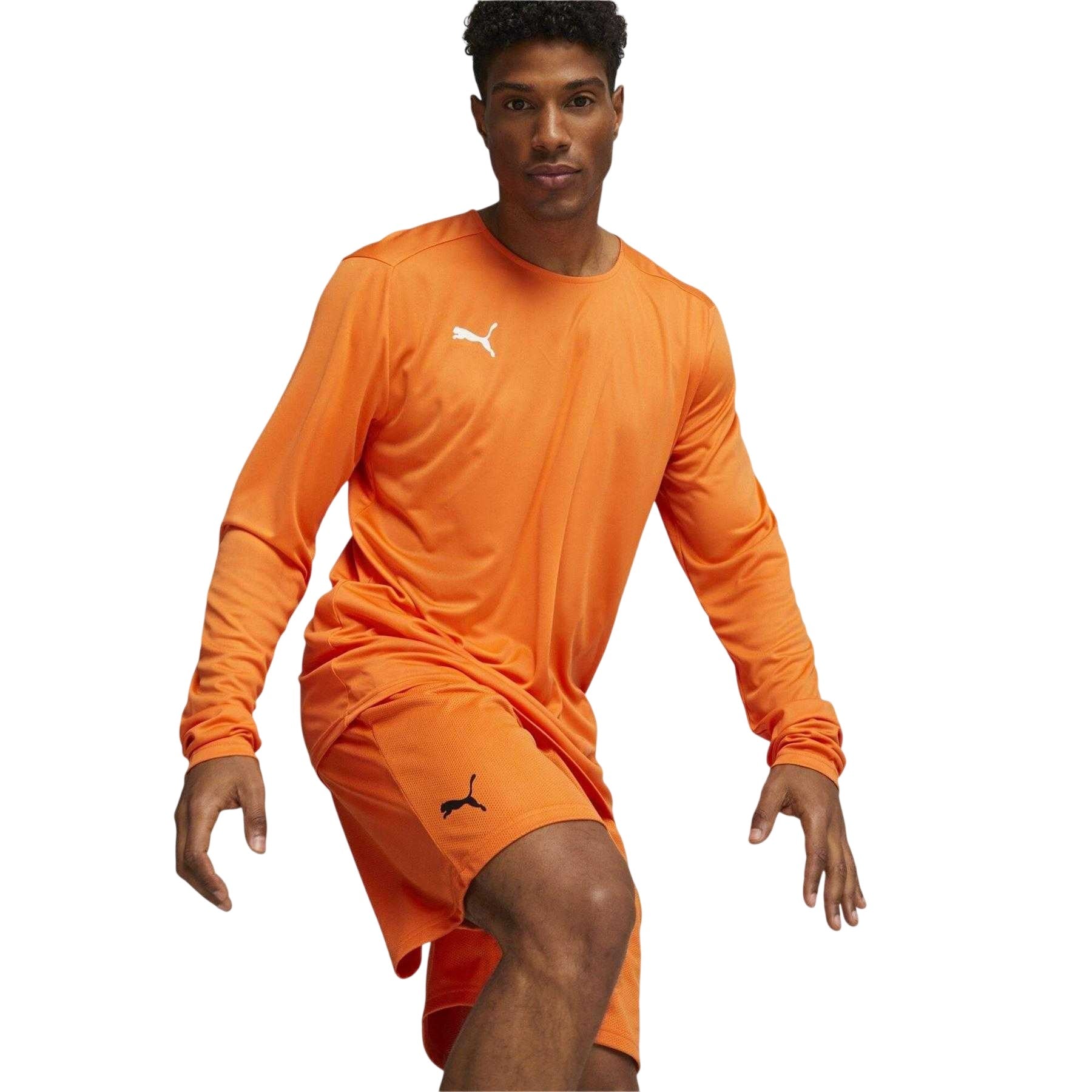 Orange - Side - Puma Mens Hoops Team Long-Sleeved Top