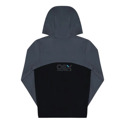 Black-Charcoal - Back - OEX Childrens-Kids Fell Long-Sleeved Tracksuit
