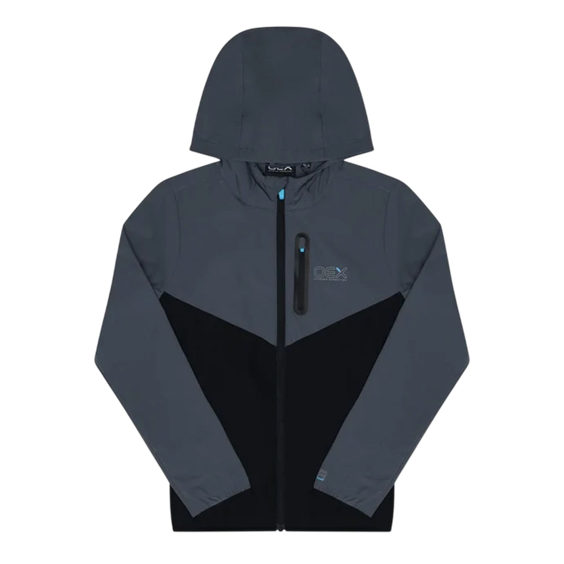 Black-Charcoal - Side - OEX Childrens-Kids Fell Long-Sleeved Tracksuit