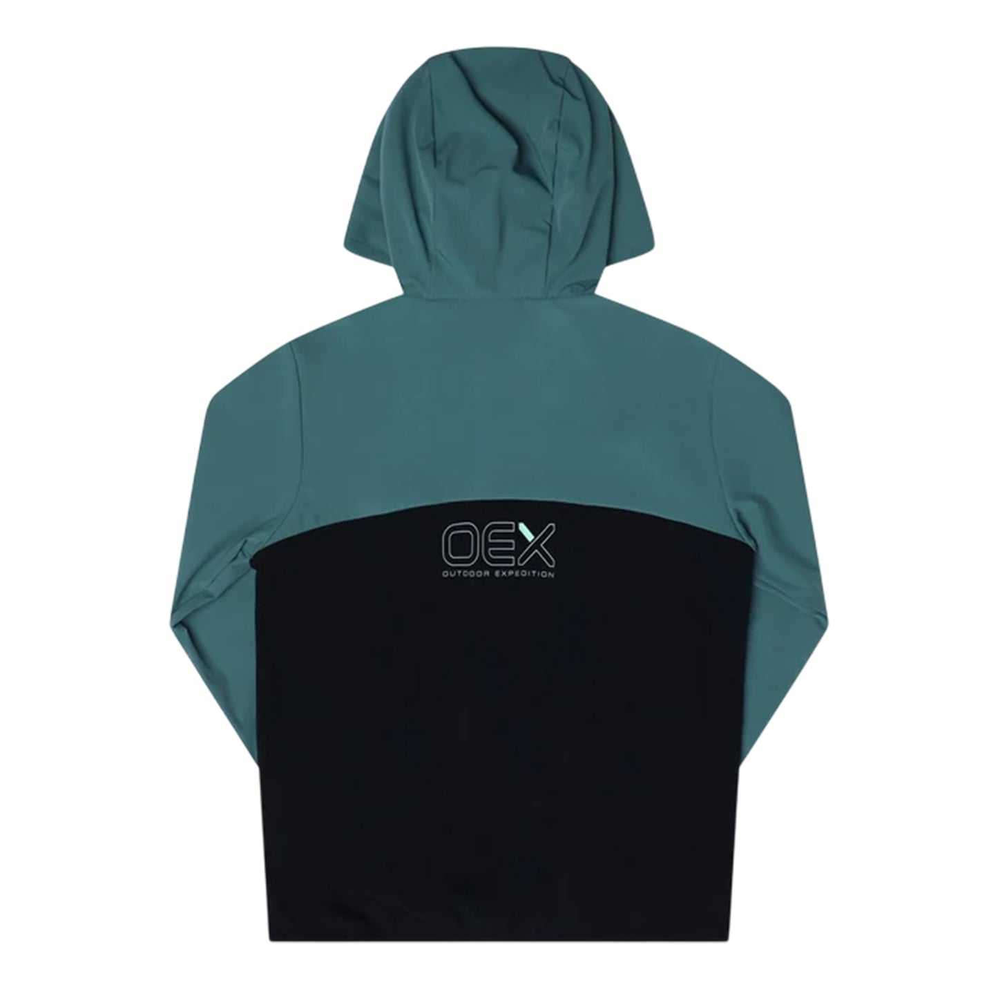 Green-Black - Back - OEX Childrens-Kids Fell Long-Sleeved Tracksuit
