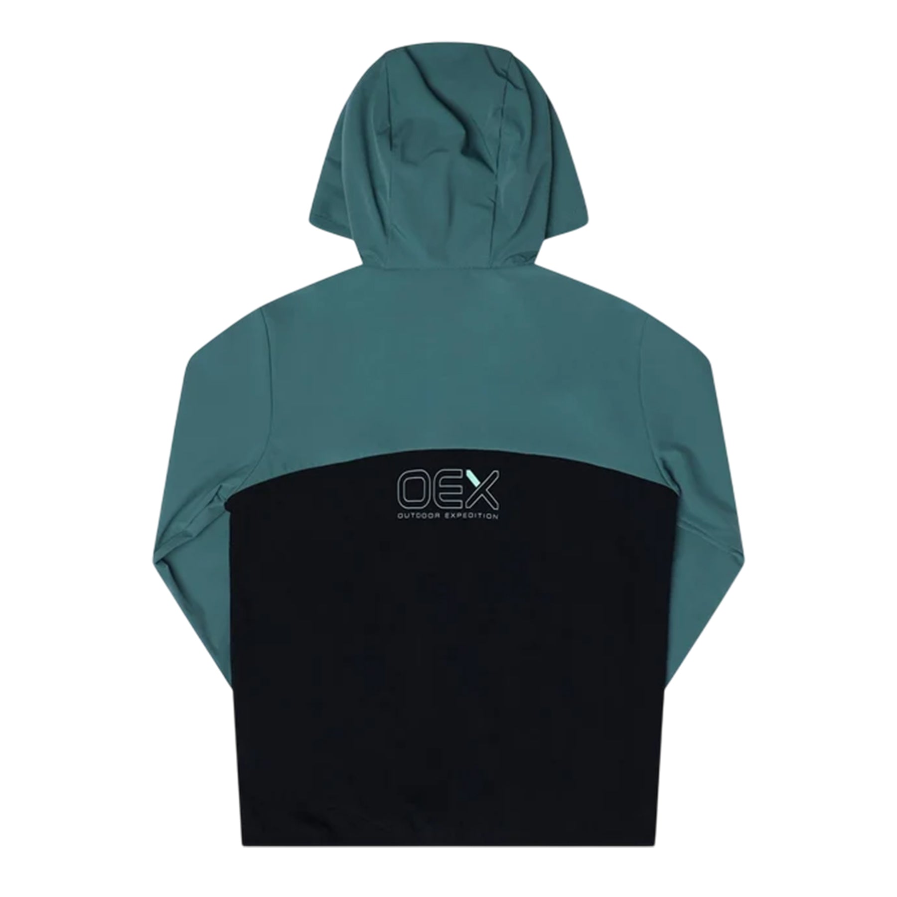 Green-Black - Back - OEX Childrens-Kids Fell Long-Sleeved Tracksuit