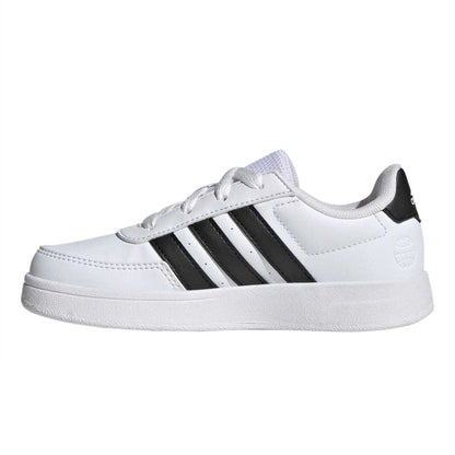 White-Black - Side - Adidas Childrens-Kids Breaknet 2.0 Trainers