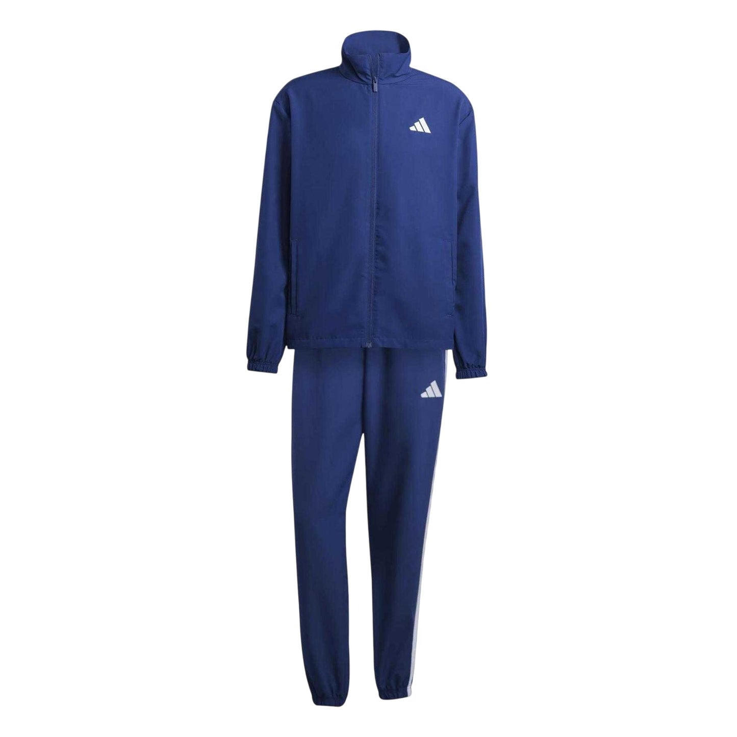 Dark Blue - Front - Adidas Mens 3 Stripes Woven Tracksuit