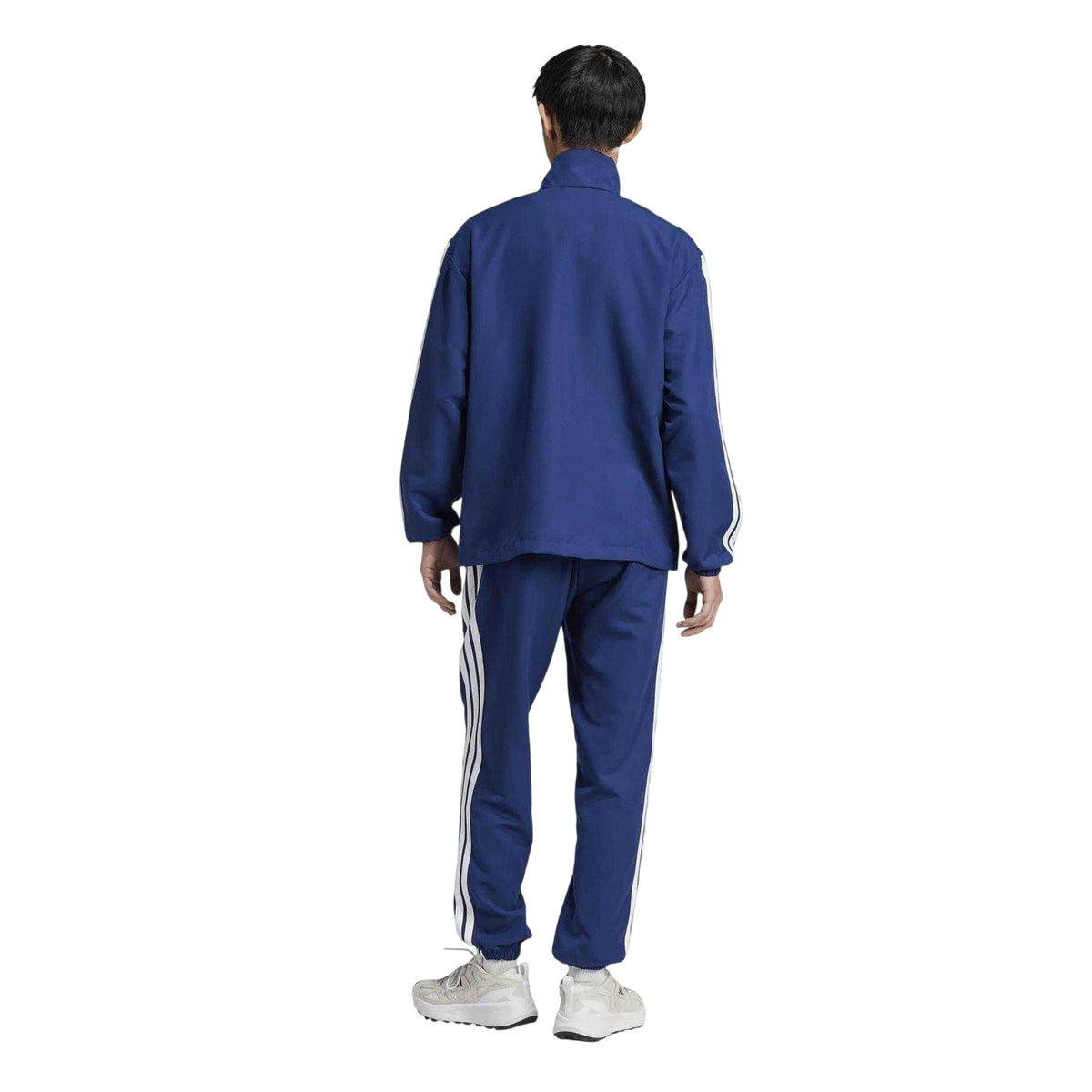 Dark Blue - Back - Adidas Mens 3 Stripes Woven Tracksuit
