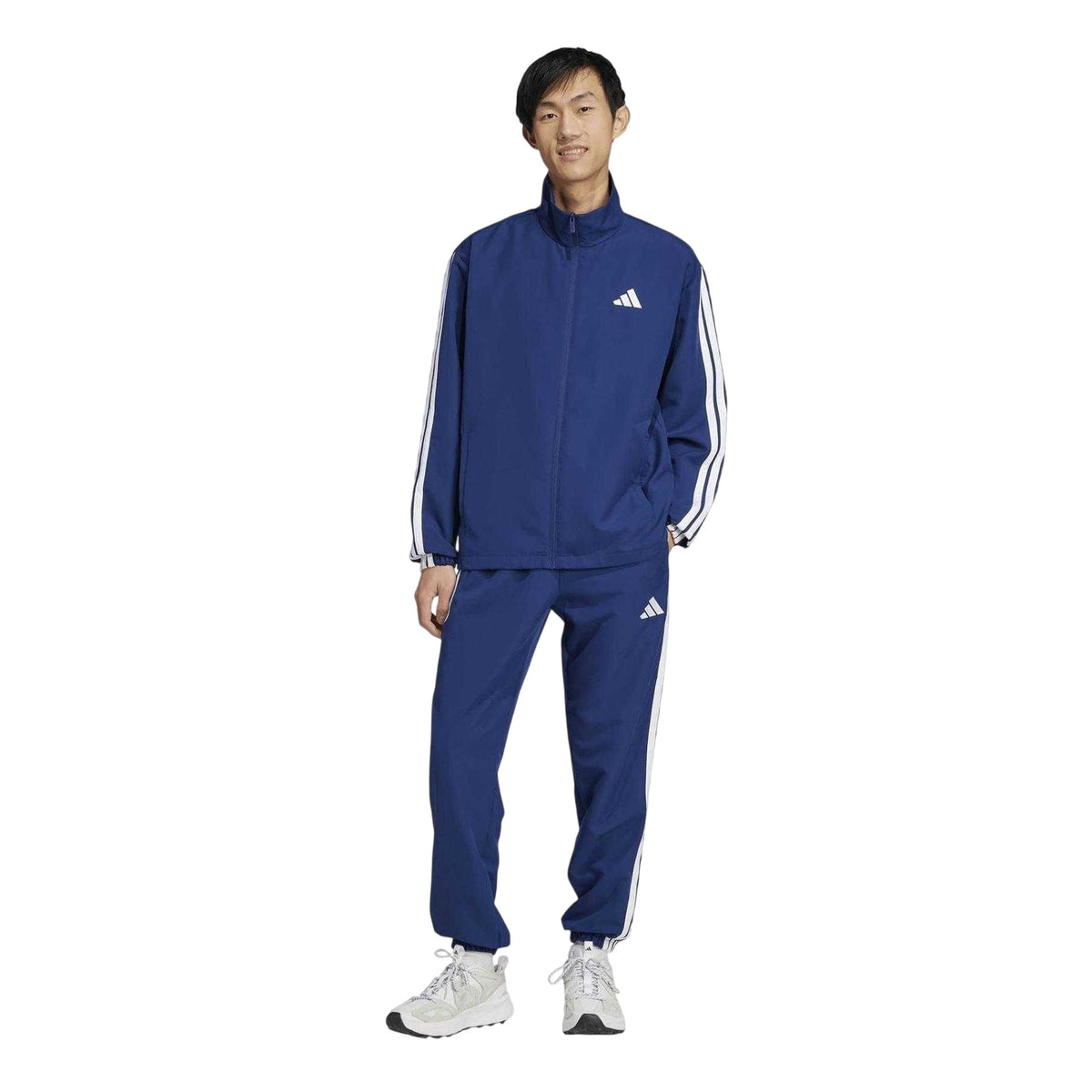 Dark Blue - Pack Shot - Adidas Mens 3 Stripes Woven Tracksuit
