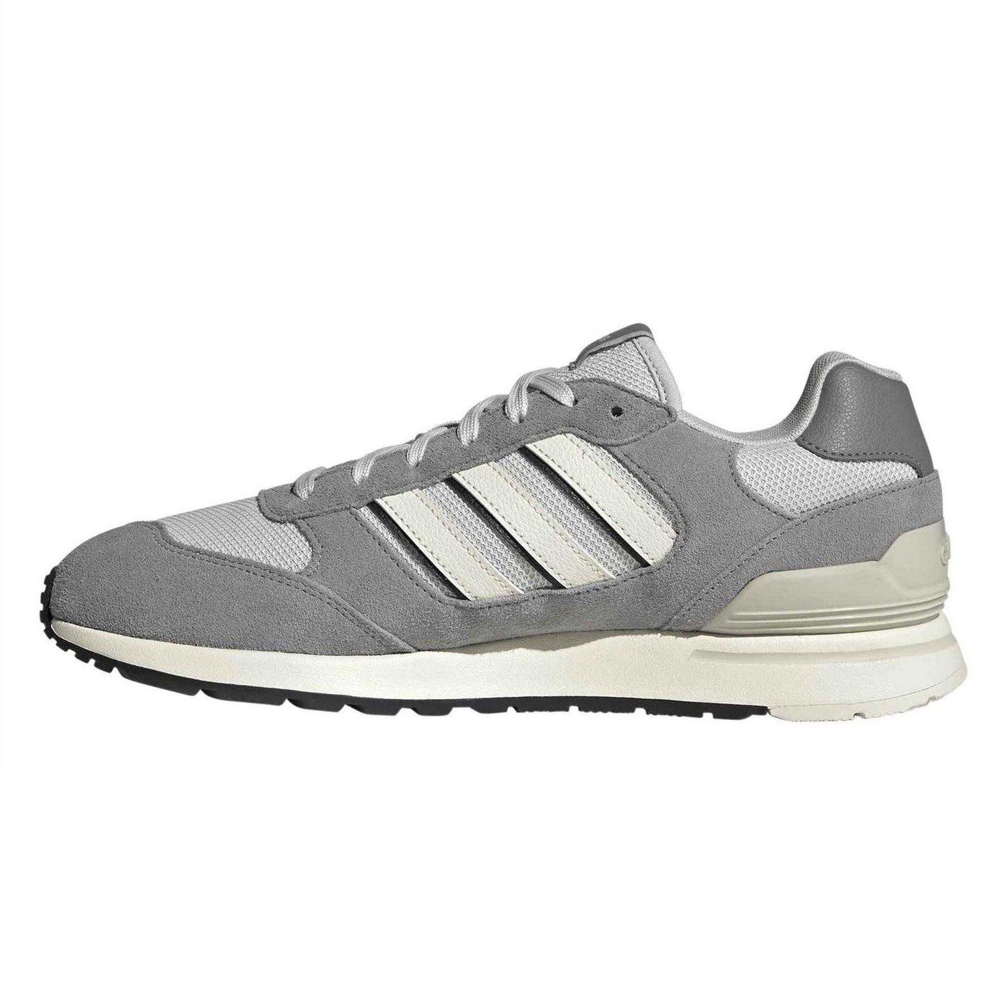 Grey - Side - Adidas Mens Run 80s Suede Trainers