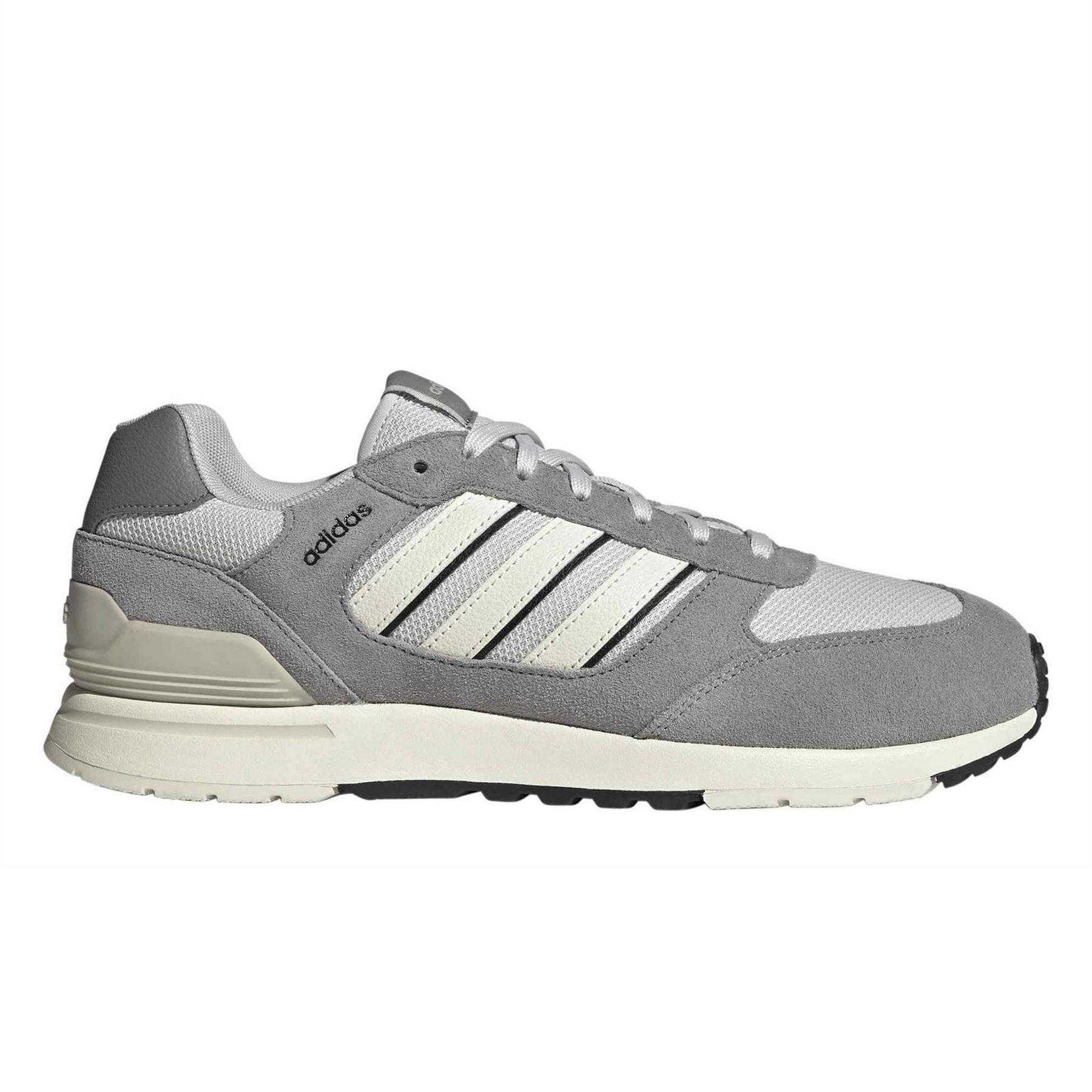 Grey - Front - Adidas Mens Run 80s Suede Trainers