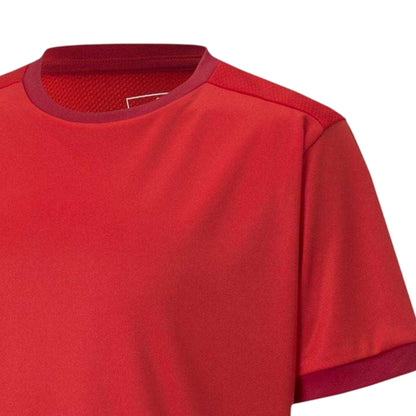 Chili Pepper Red - Side - Puma Childrens-Kids TeamGoal 23 Athletic Short-Sleeved T-Shirt