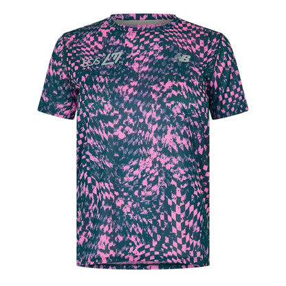 Pink - Front - New Balance Womens-Ladies Performance Short-Sleeved Running Top