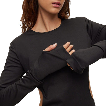 Black - Side - Hugo Womens-Ladies Kemila Mini Dress