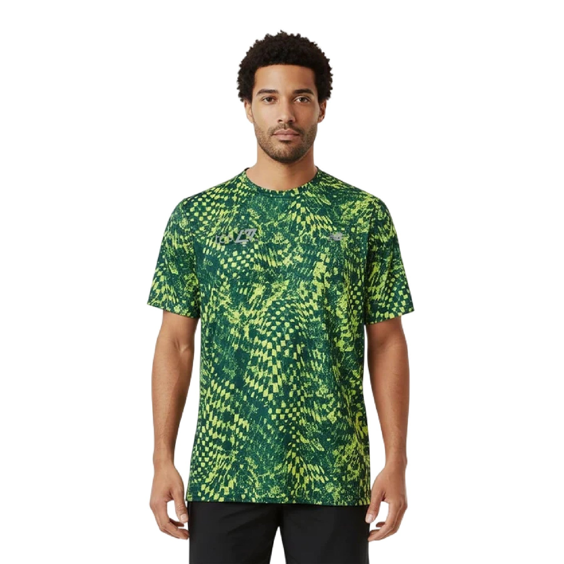Green - Lifestyle - New Balance Mens Performance Short-Sleeved Running Top