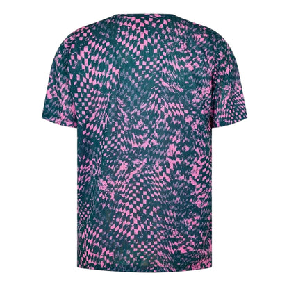 Pink-Navy - Back - New Balance Mens Performance Short-Sleeved Running Top