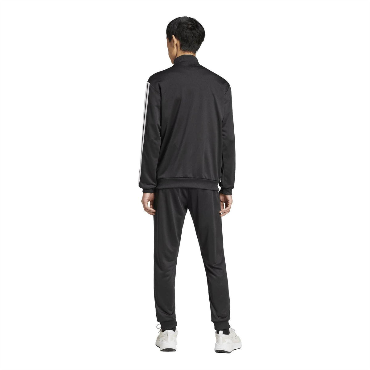 Black - Back - Adidas Mens 3 Stripes Fleece Tracksuit