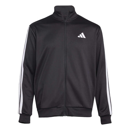 Black - Side - Adidas Mens 3 Stripes Fleece Tracksuit
