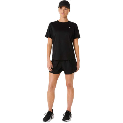 Black - Pack Shot - Asics Womens-Ladies Short-Sleeved Running T-Shirt