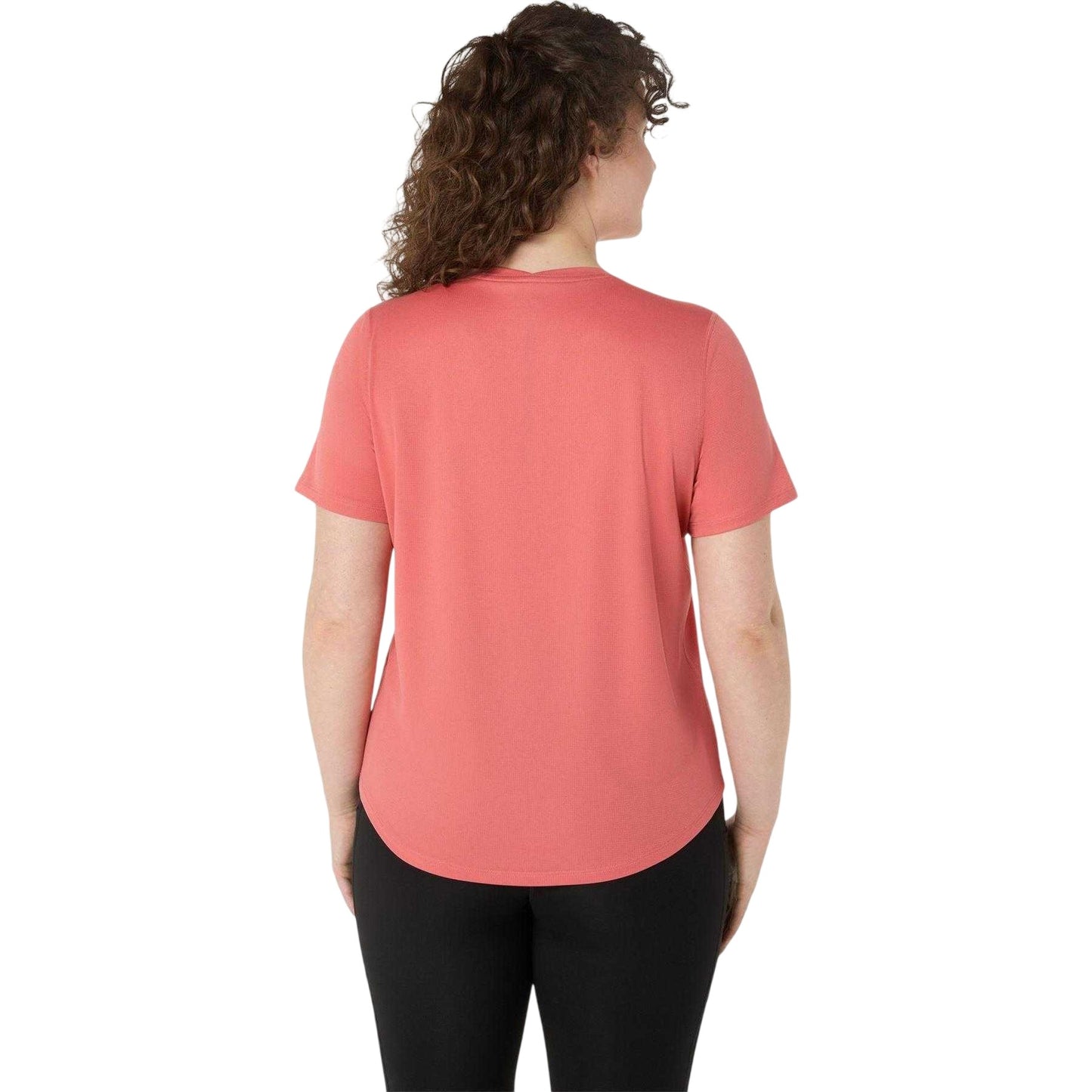 Coral-White - Back - Asics Womens-Ladies Short-Sleeved Running T-Shirt