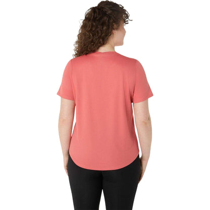 Coral-White - Back - Asics Womens-Ladies Short-Sleeved Running T-Shirt