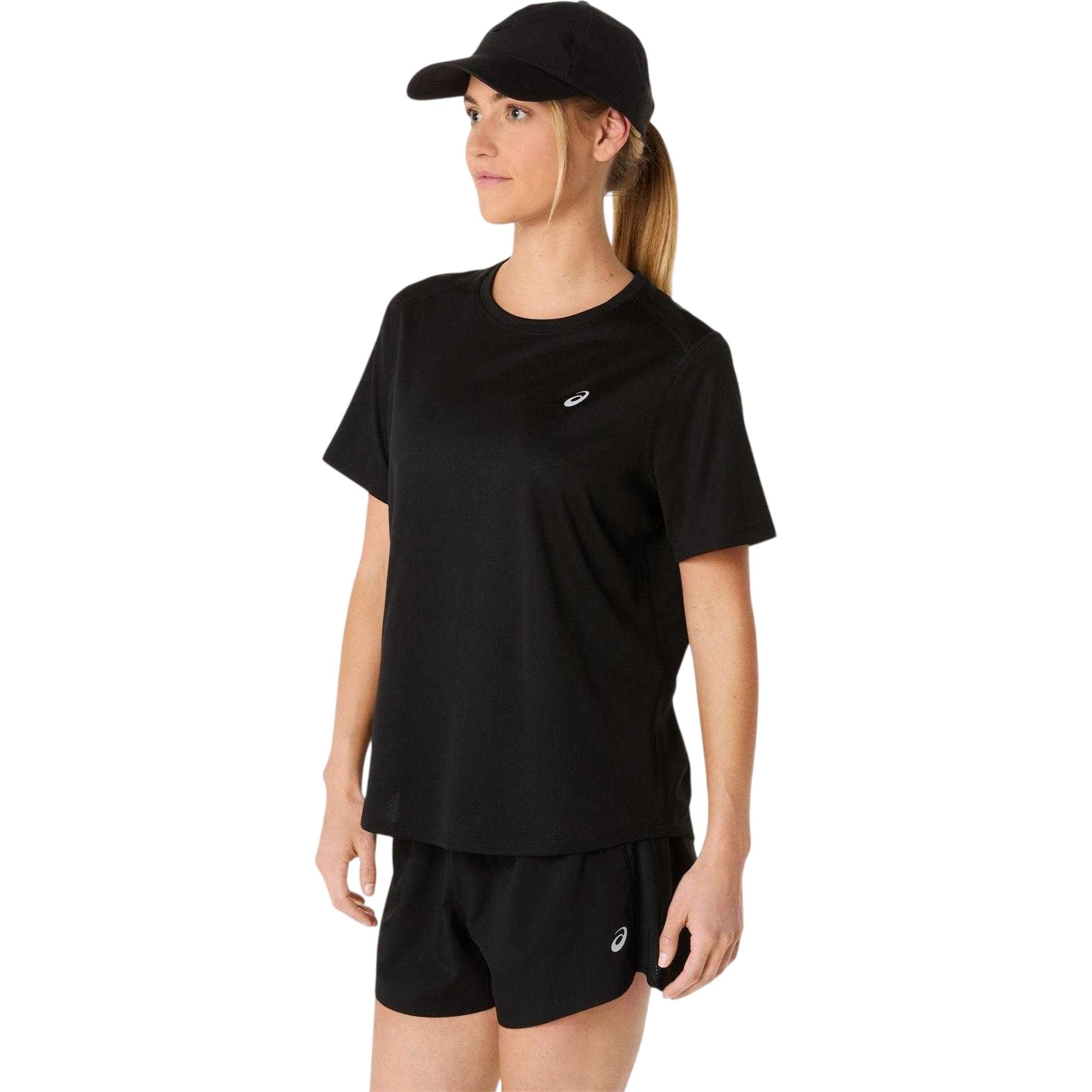 Black - Front - Asics Womens-Ladies Short-Sleeved Running T-Shirt