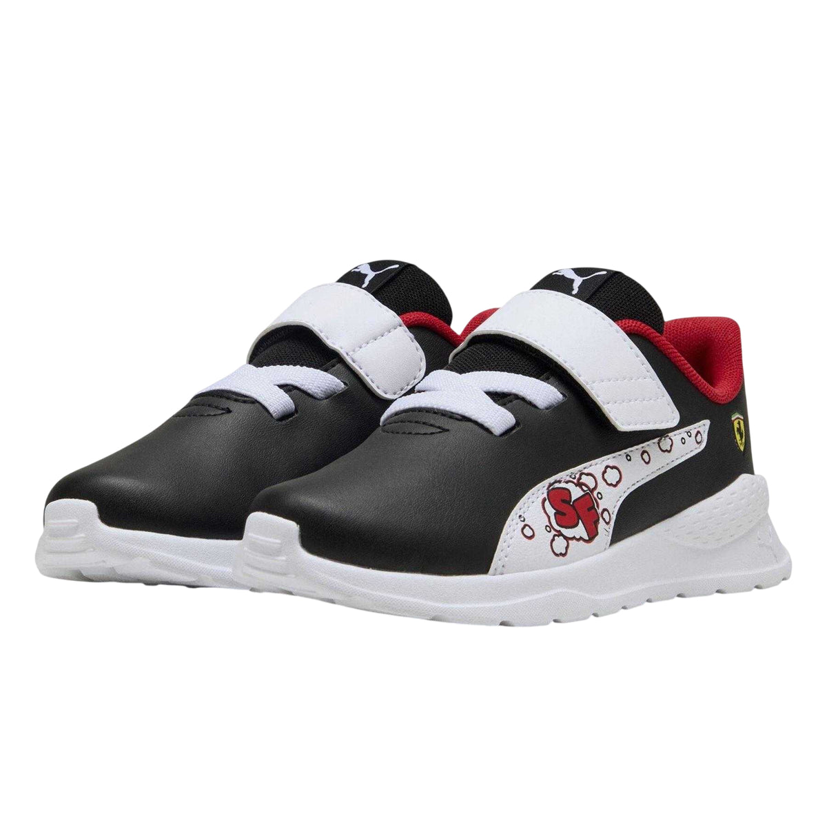 Puma Black - Close up - Puma Childrens-Kids Anzarun Ferrari Flat Trainers