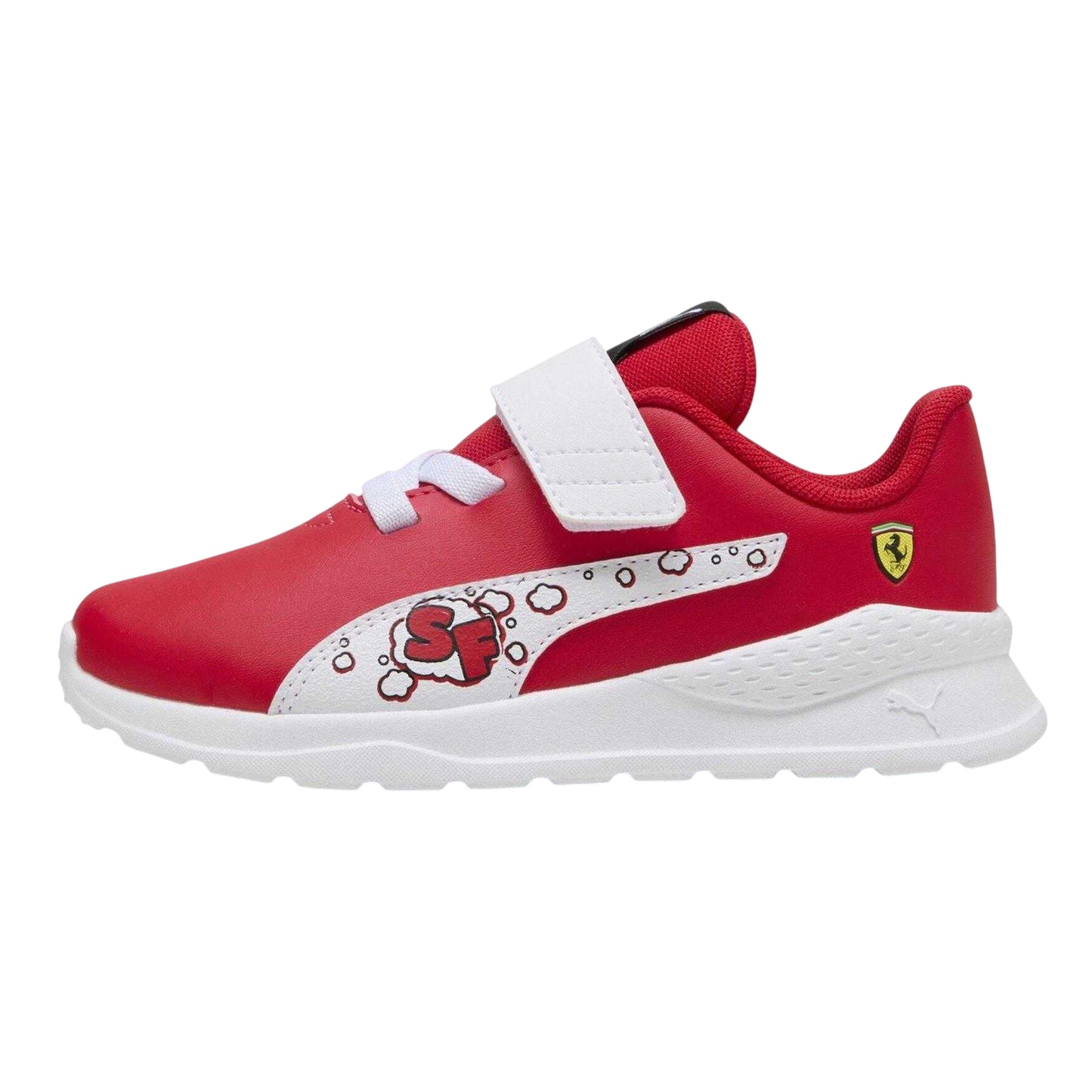 Rosso Red - Side - Puma Childrens-Kids Anzarun Ferrari Flat Trainers
