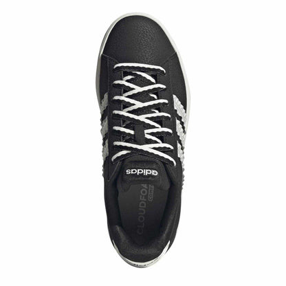 Core Black - Lifestyle - Adidas Mens Grand Court 3 Stripes Flat Trainers