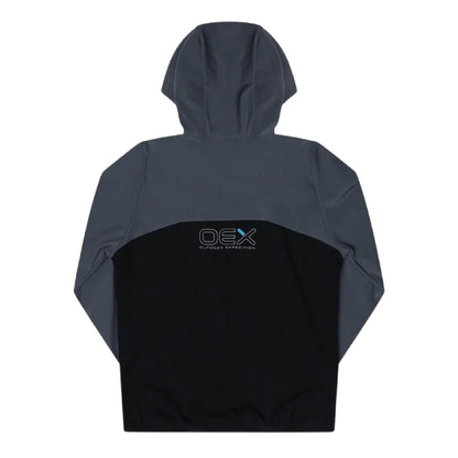 Black-Charcoal - Back - OEX Childrens-Kids Fell 2.0 Long-Sleeved Tracksuit