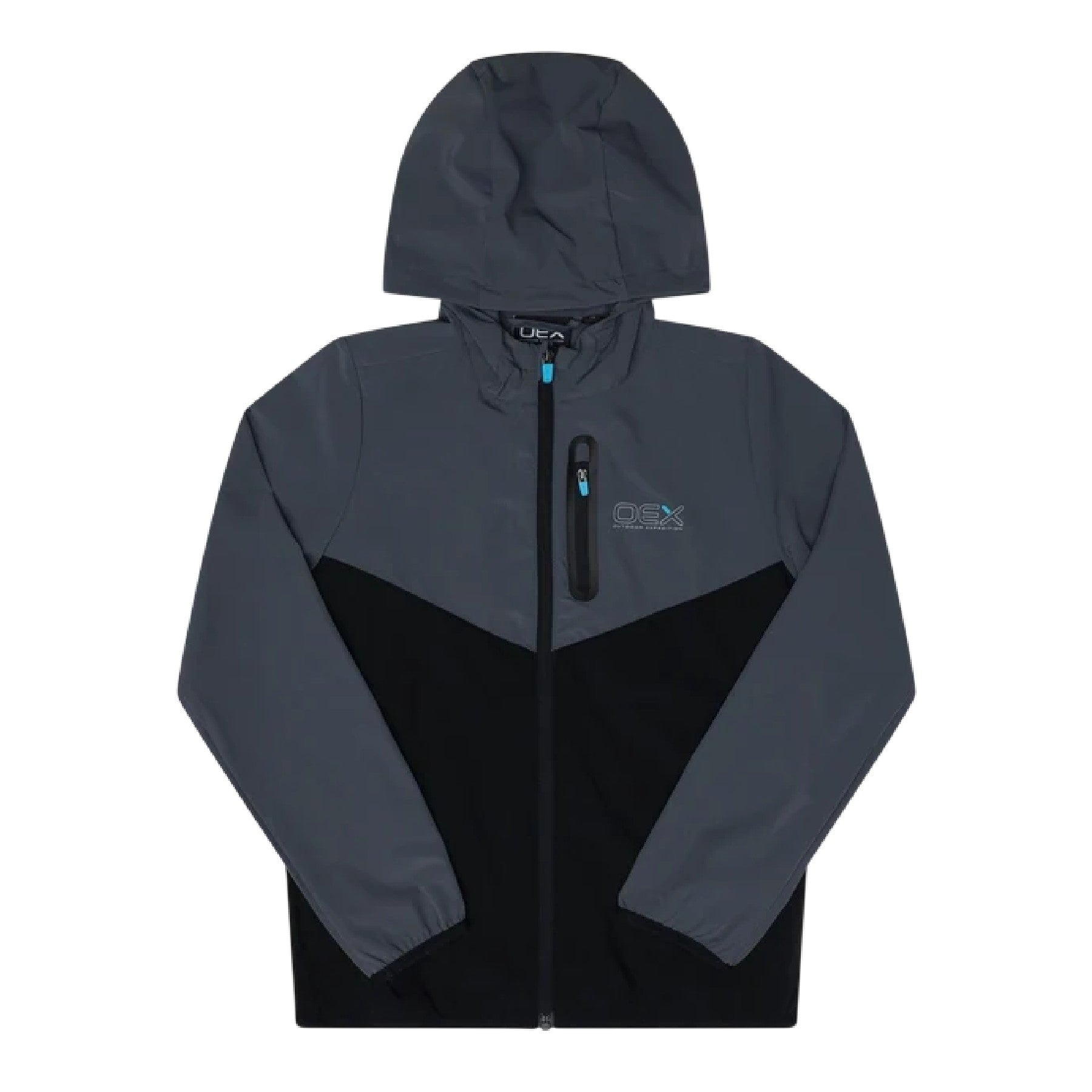 Black-Charcoal - Side - OEX Childrens-Kids Fell 2.0 Long-Sleeved Tracksuit
