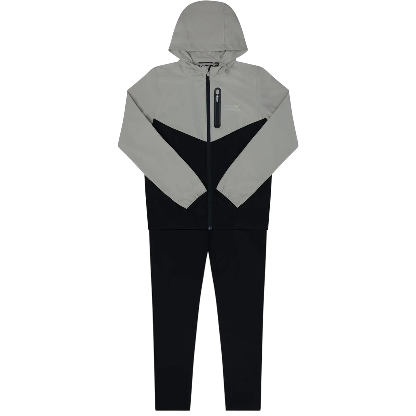 Black-Taupe - Front - OEX Childrens-Kids Fell 2.0 Long-Sleeved Tracksuit