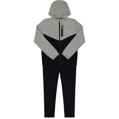 Black-Taupe - Front - OEX Childrens-Kids Fell 2.0 Long-Sleeved Tracksuit