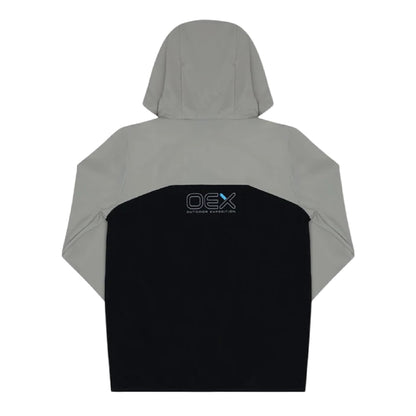 Black-Taupe - Back - OEX Childrens-Kids Fell 2.0 Long-Sleeved Tracksuit