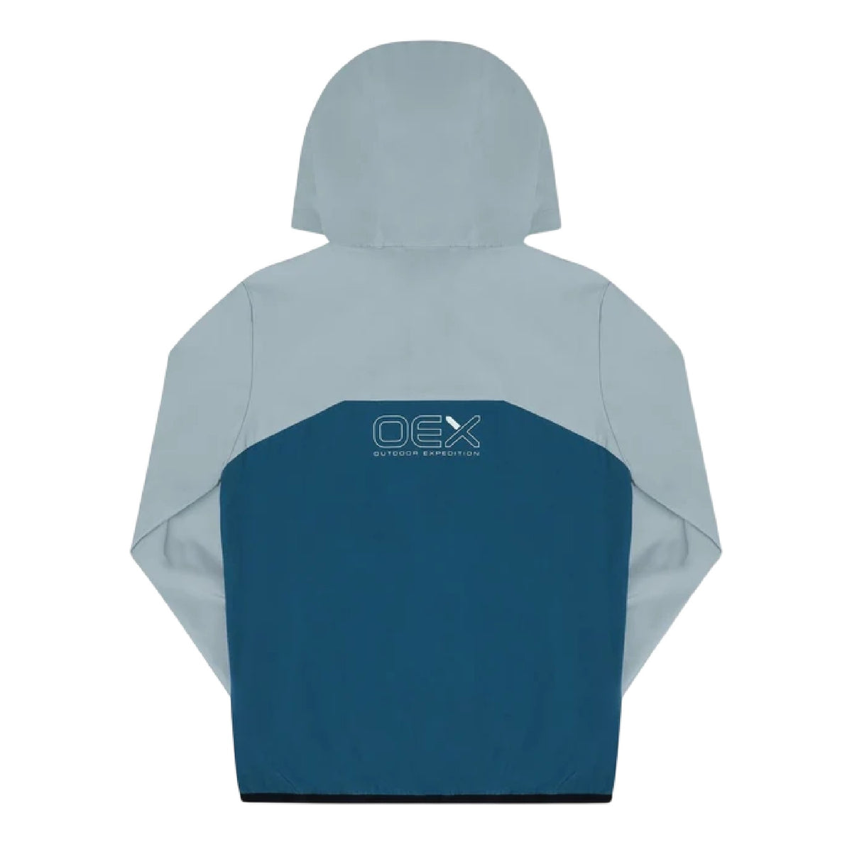 Grey Blue-Light Grey - Back - OEX Childrens-Kids Fell 2.0 Long-Sleeved Tracksuit