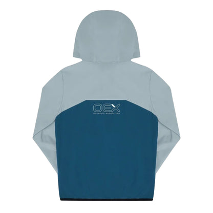 Grey Blue-Light Grey - Back - OEX Childrens-Kids Fell 2.0 Long-Sleeved Tracksuit